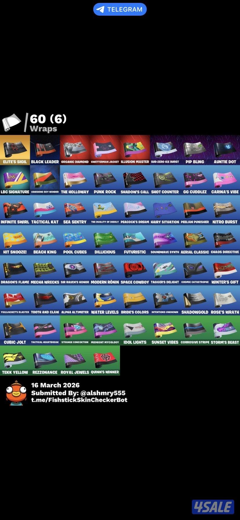 حساب فورت ممتاز و على السعر الي دفعته فيه ب الضبط5