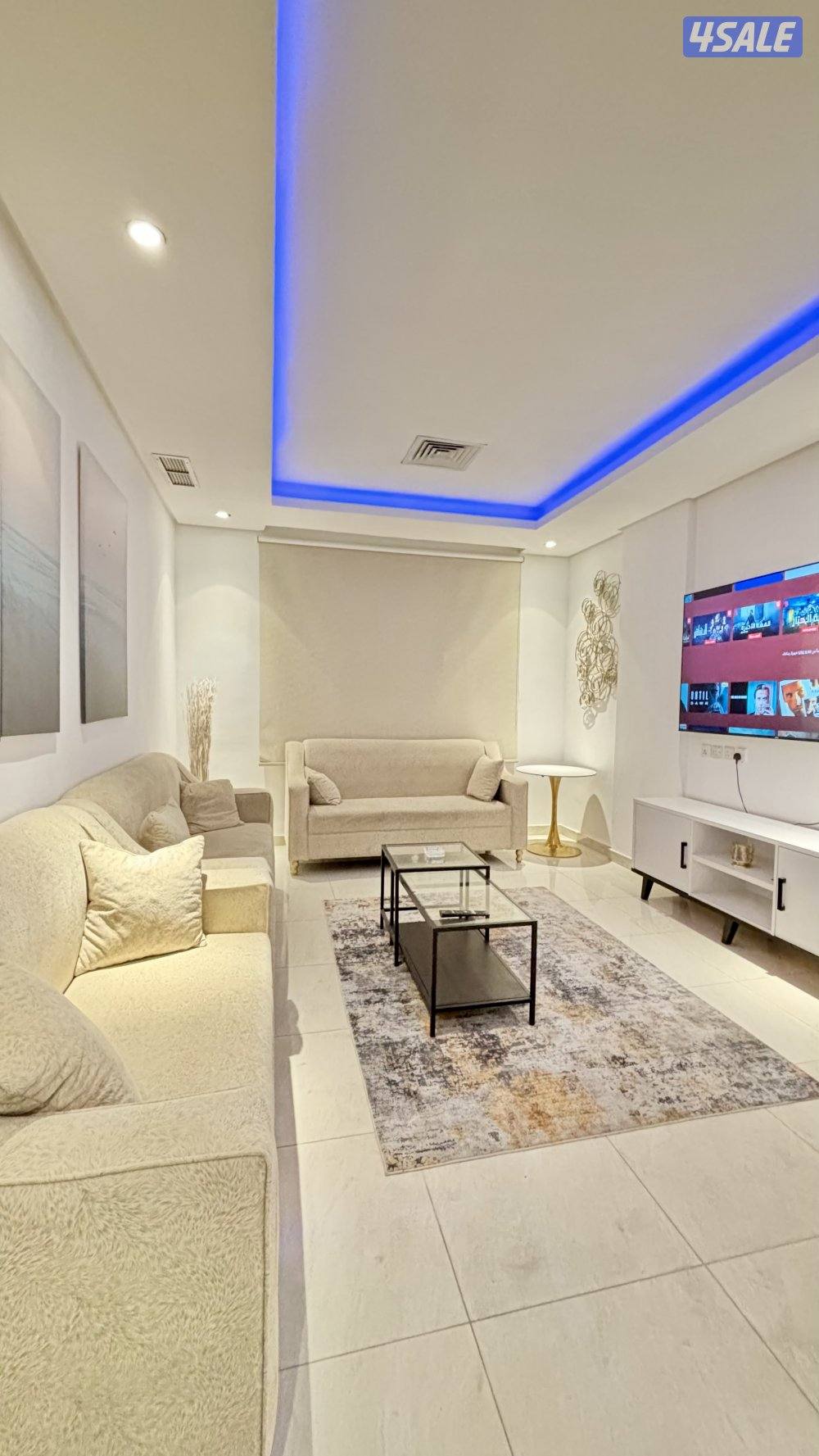 غرفتين و صالة مفروشة بالكامل مع لوبي مجهز0