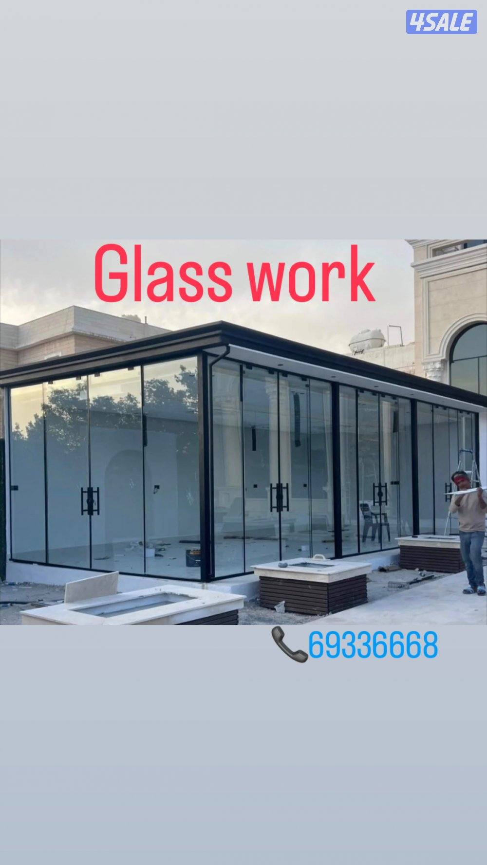 Aluminum glass shutters work3