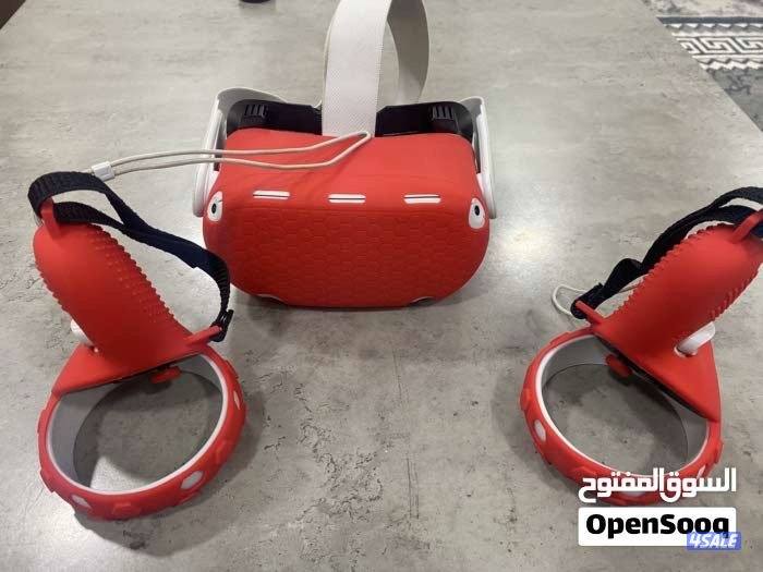 VR meta quest 2 256. G.B كفر احمر حمايه بطاريات قويه0