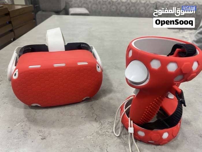 VR meta quest 2 256. G.B كفر احمر حمايه بطاريات قويه4