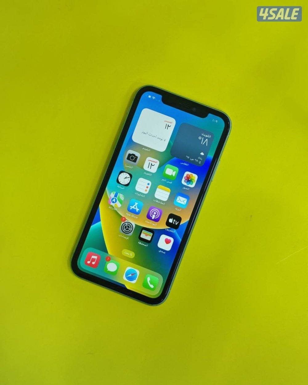 ايفون 11 – 128 جيجا – أخضر – نسبة البطارية 87% – مستعمل نظيف0