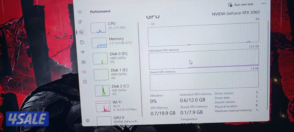 Gaming Pc RTX 3060 with 180 hz monitor and keyboard and mouse7