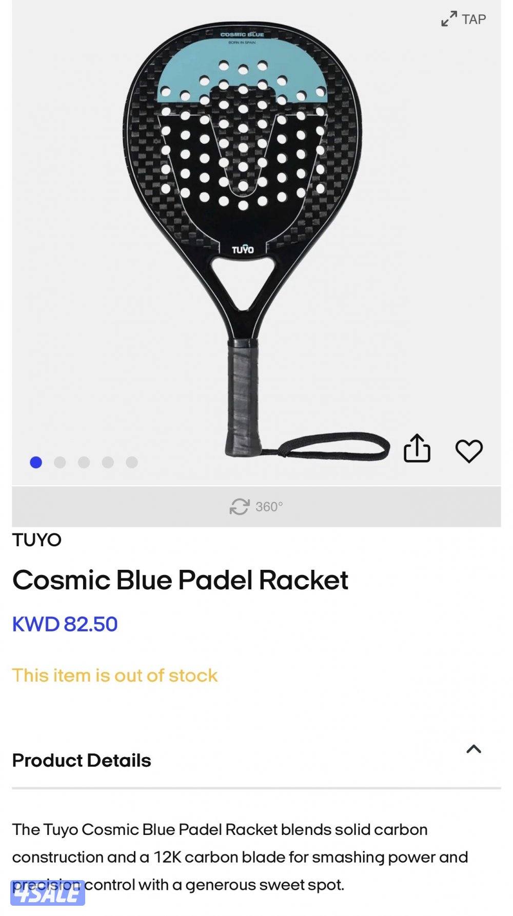 Cosmic blue padel racket (brand new)1