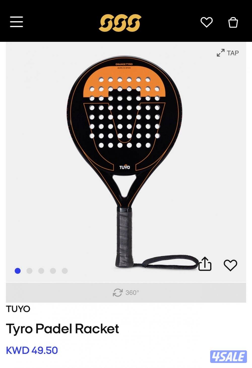 Tryo padel racket (used)4