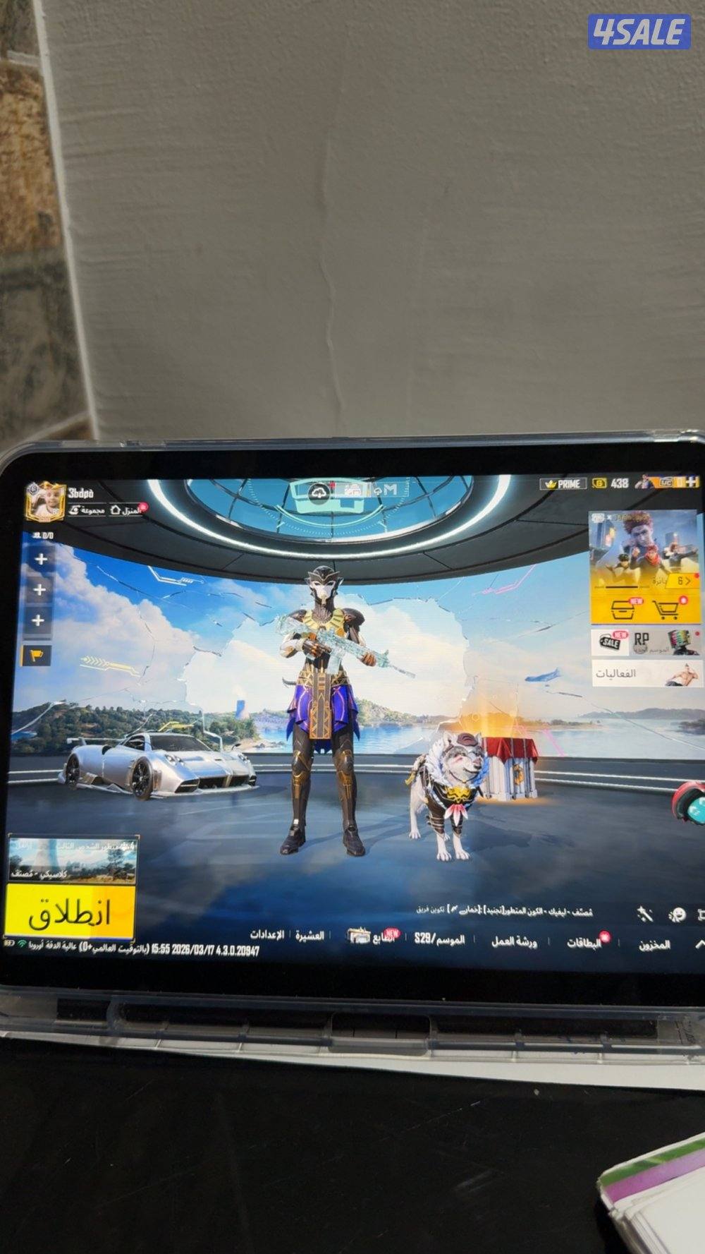 حساب ببجي للبيع فلل نوادر فيس البنت و الشعر و سيارة باجاني ميثك و دودج1