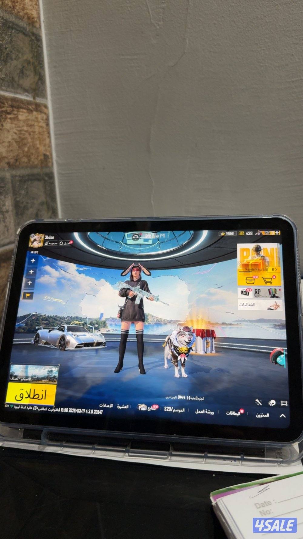 حساب ببجي للبيع فلل نوادر فيس البنت و الشعر و سيارة باجاني ميثك و دودج8