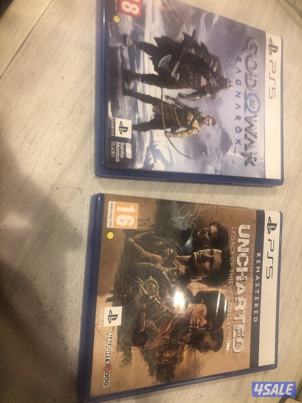 God of war Ragnarok/Uncharted 4 Sony5 مستعمل خفيف0