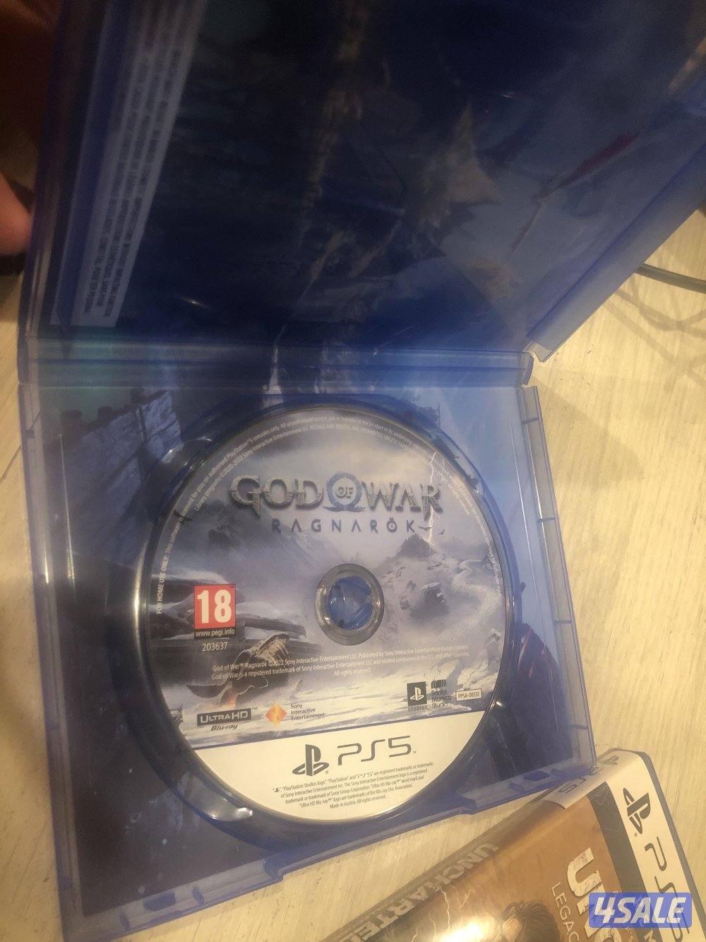 God of war Ragnarok/Uncharted 4 Sony5 مستعمل خفيف4