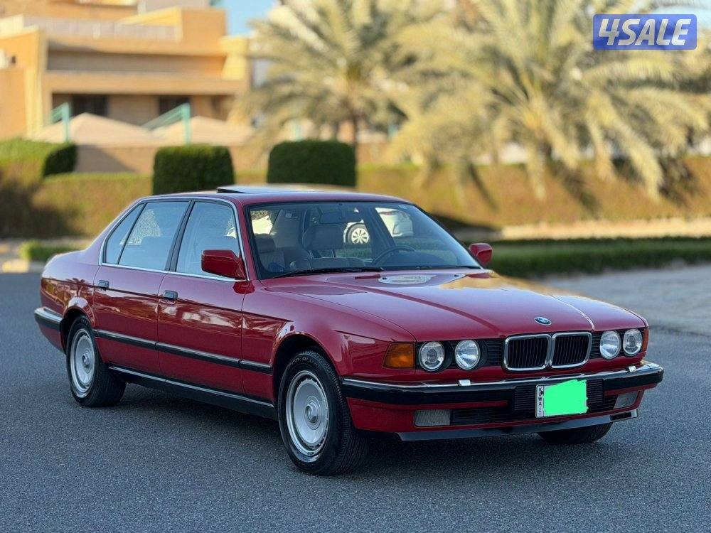 بي ام 750 iL بحالة ناااادره جدا 1990 (( صبغ الوكالة بالكامل))1