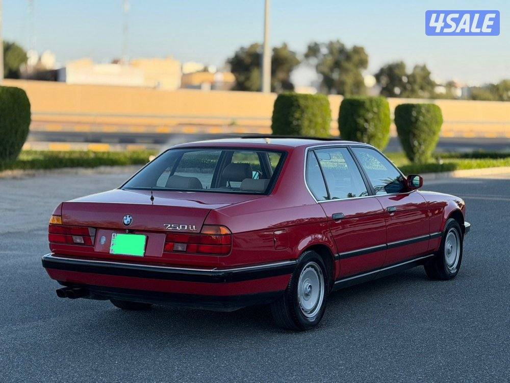 بي ام 750 iL بحالة ناااادره جدا 1990 (( صبغ الوكالة بالكامل))4