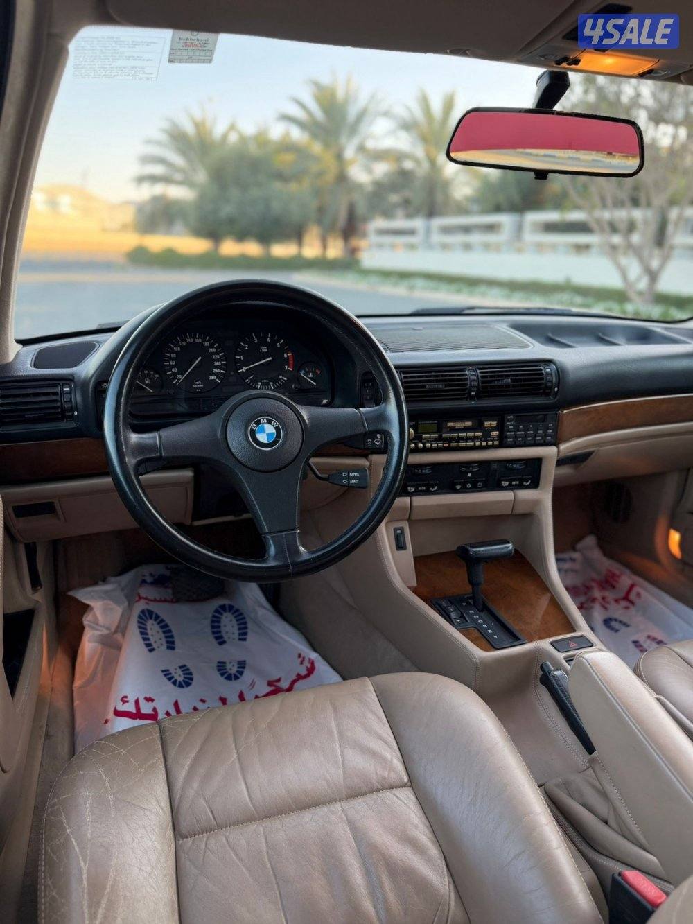 بي ام 750 iL بحالة ناااادره جدا 1990 (( صبغ الوكالة بالكامل))6