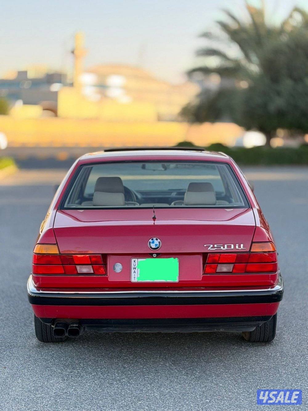 بي ام 750 iL بحالة ناااادره جدا 1990 (( صبغ الوكالة بالكامل))5