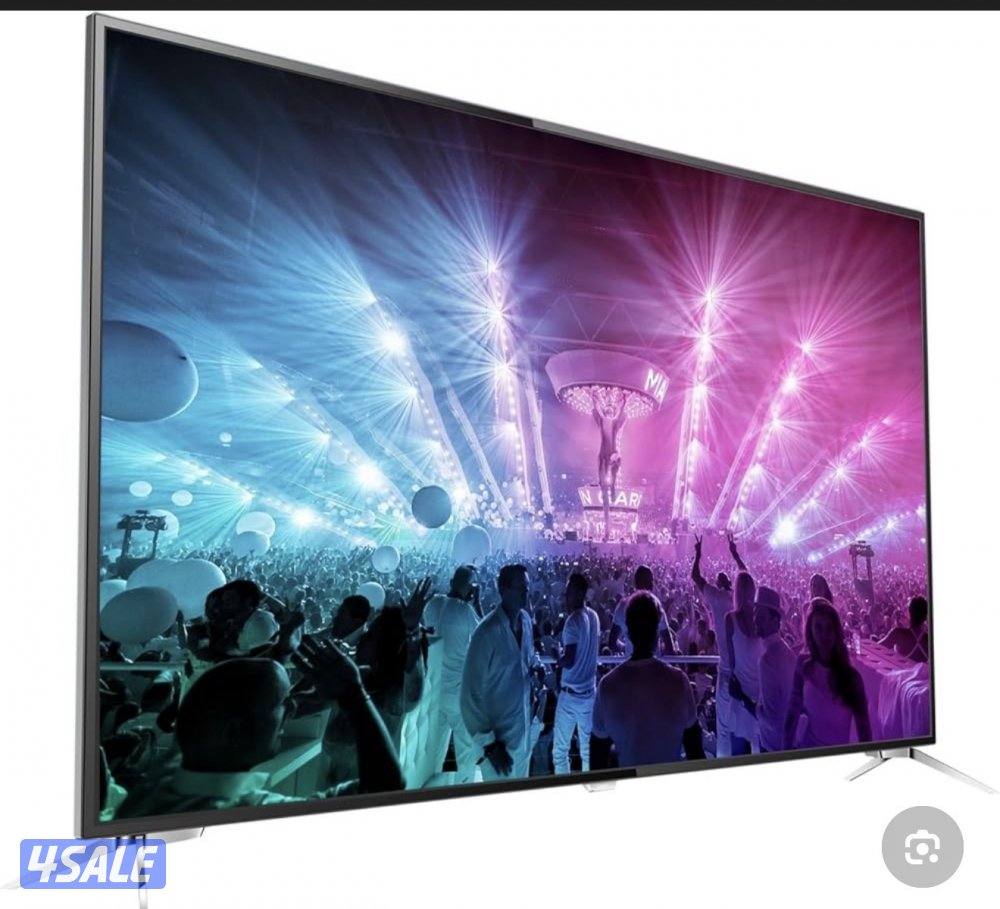 للبيع تلفزيون فيليبس 75 بوصه كيوليد 144 هرتز ممتاز حق الافلام و العاب0