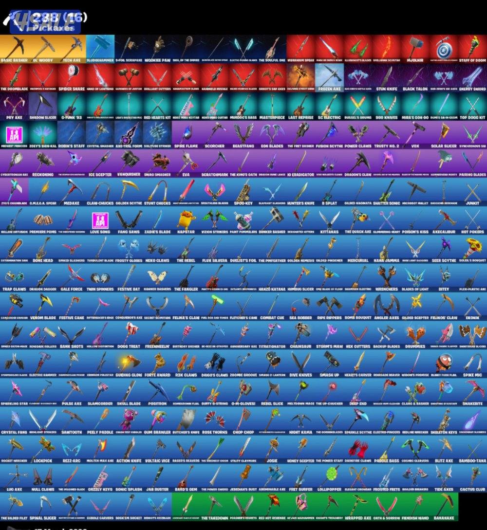 حساب فورت نايت نادر فيه 248 سكن والسيزون الثاني والثالث كامل3