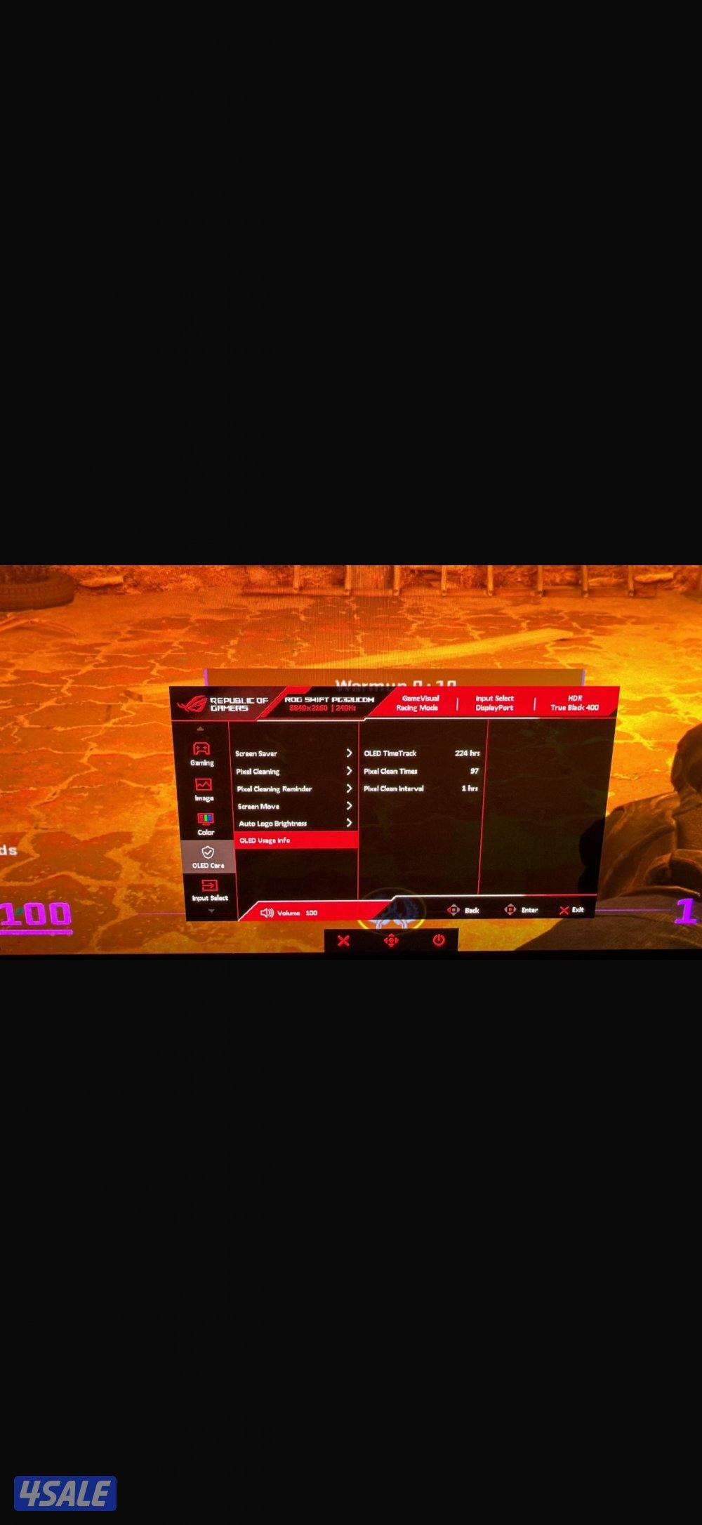 ASUS ROG SWIFT PG32UCDM monitor 32inch 4k OLED 240 hrtz HDR black 4000