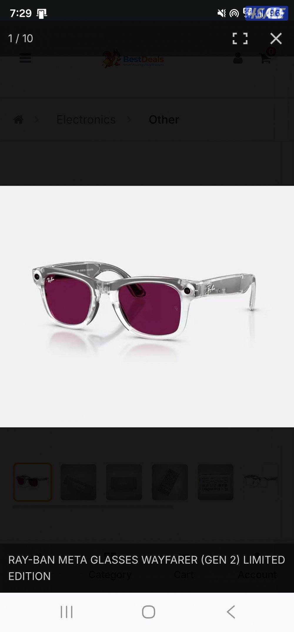 (NEW) RAY-BAN META GLASSES WAYFARER (GEN 2) LIMITED EDITION0