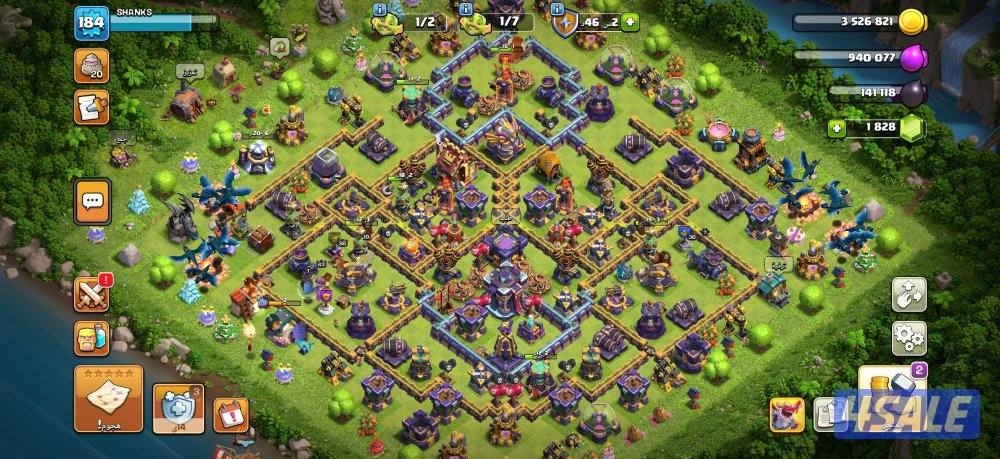 حساب كلاش اوف كلانس تاون ١٥0