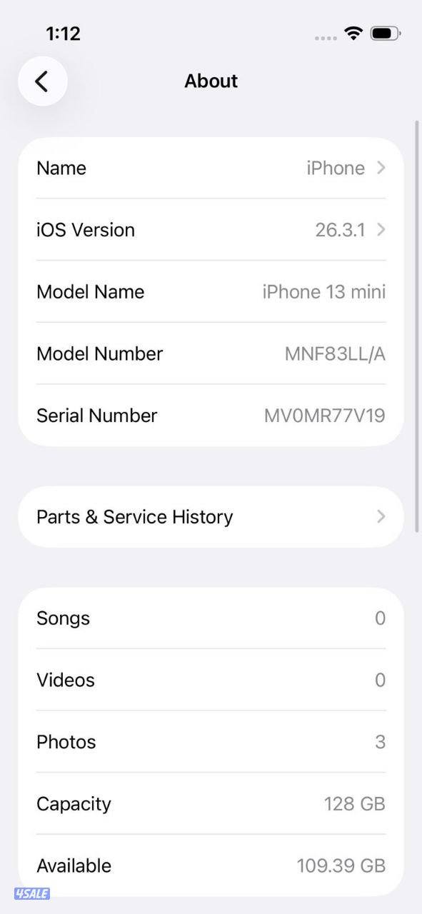 ايفون 13 ميني – 128 جيجا – أخضر – نسبة البطارية 78% – مستعمل نظيف11