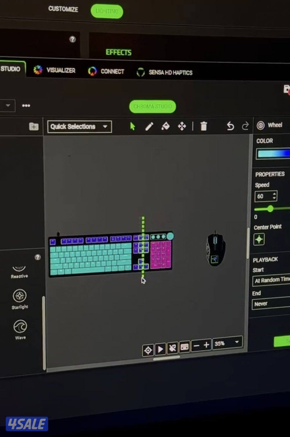 للبيع سماعة وماوس وكيبورد قيمنق ريزر6