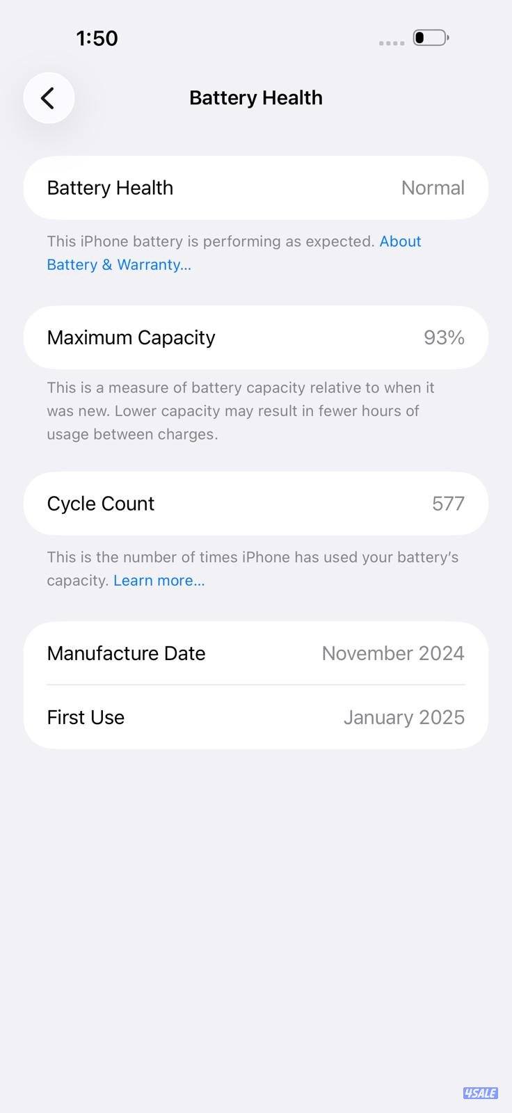 ايفون 16 برو ماكس 512 جيجا تيتانيوم صحراوي البطارية 93% مستعمل كالجديد2