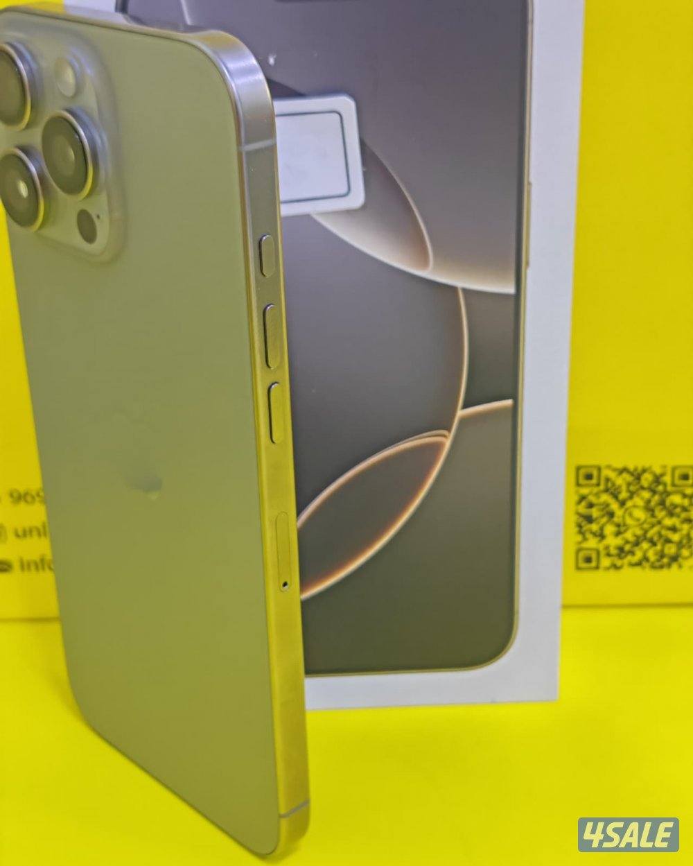 ايفون 16 برو ماكس – 512 جيجا – تيتانيوم طبيعي – نسبة البطارية 89% – مس3