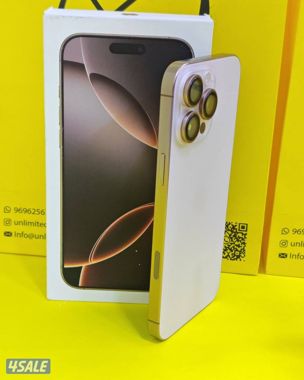 ايفون 16 برو ماكس 256 جيجا تيتانيوم صحراوي البطارية 92% مستعمل كالجديد4