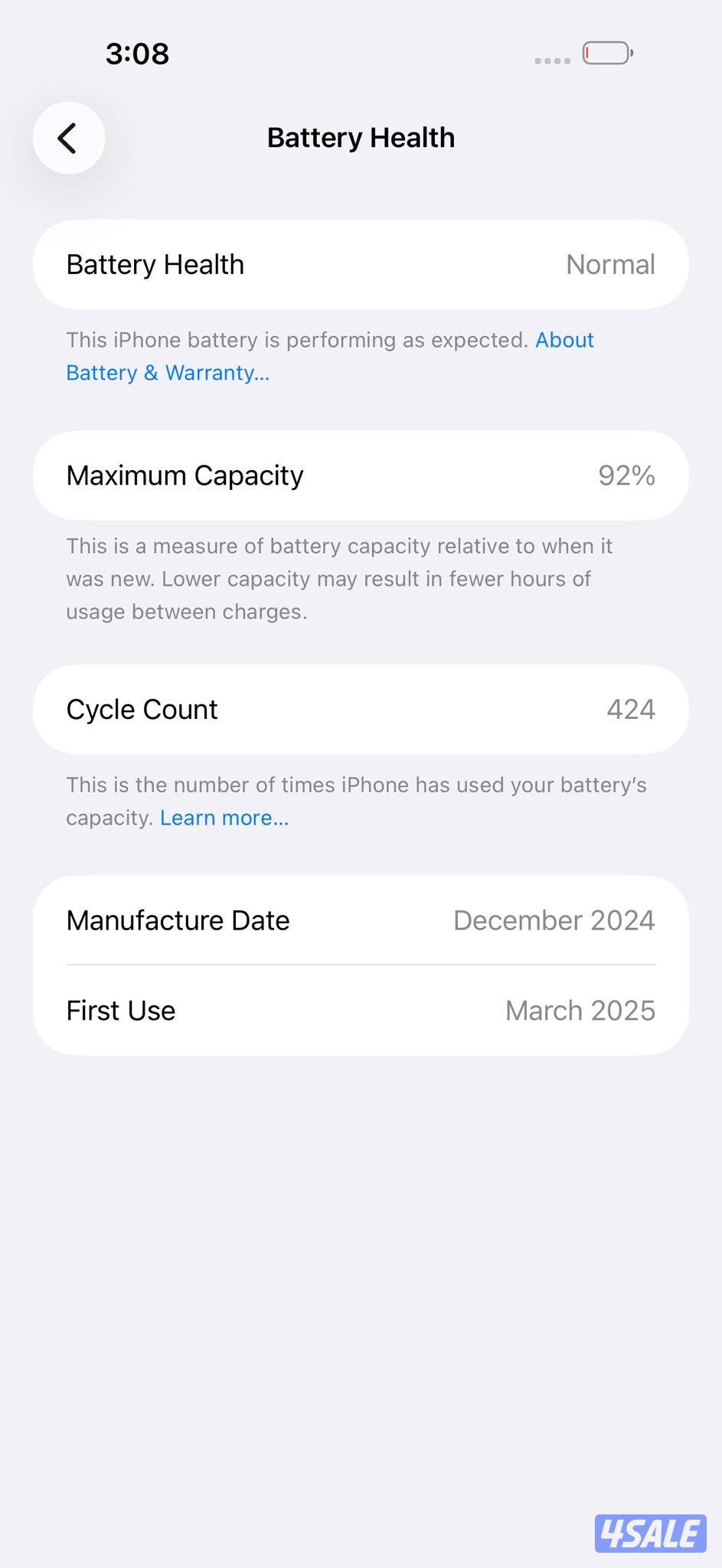 ايفون 16 برو ماكس 256 جيجا تيتانيوم صحراوي البطارية 92% مستعمل كالجديد11