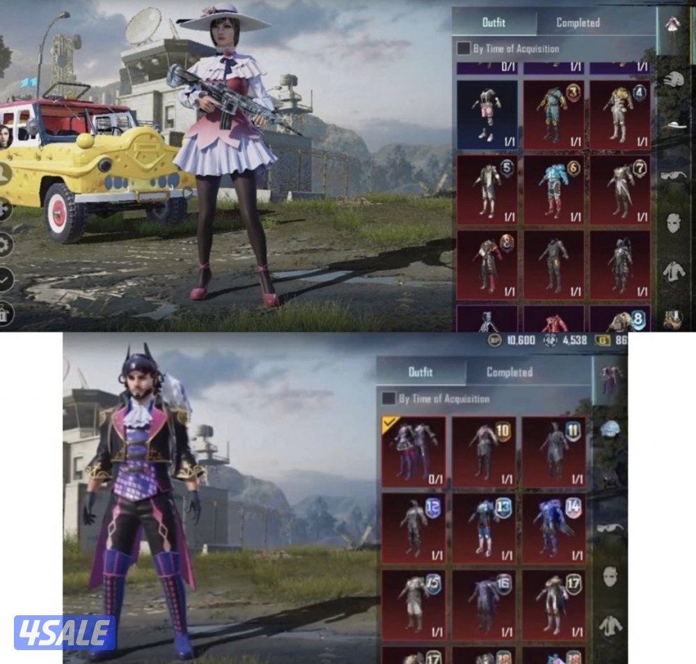 حسابات ببجي منوعه ~ امفور ثلجي واسلحه وحسابات وايد😍❄️✨3