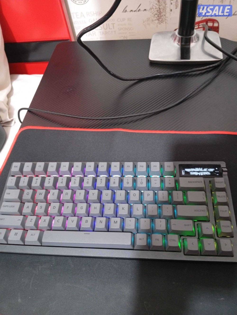 Rog AzothWireless بدون الكبساب الاصلايات keycaps glorious black ask0