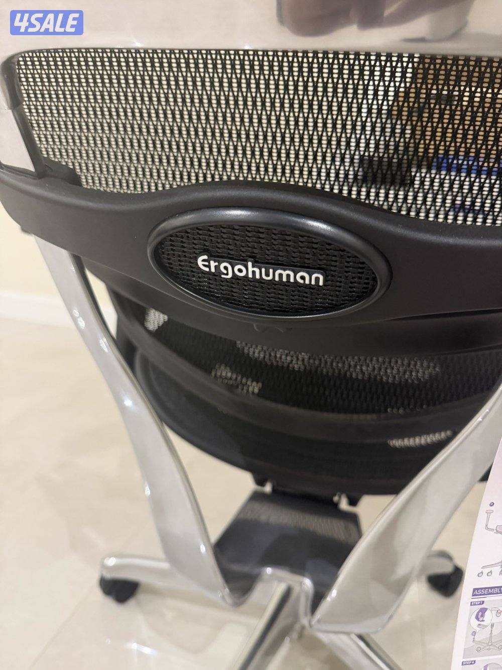 ERGONOMIC CHAIR مستعمل ٣ شهور تقريبا شبه جديدERGOHUMAN PROJECT 2 كرسي0