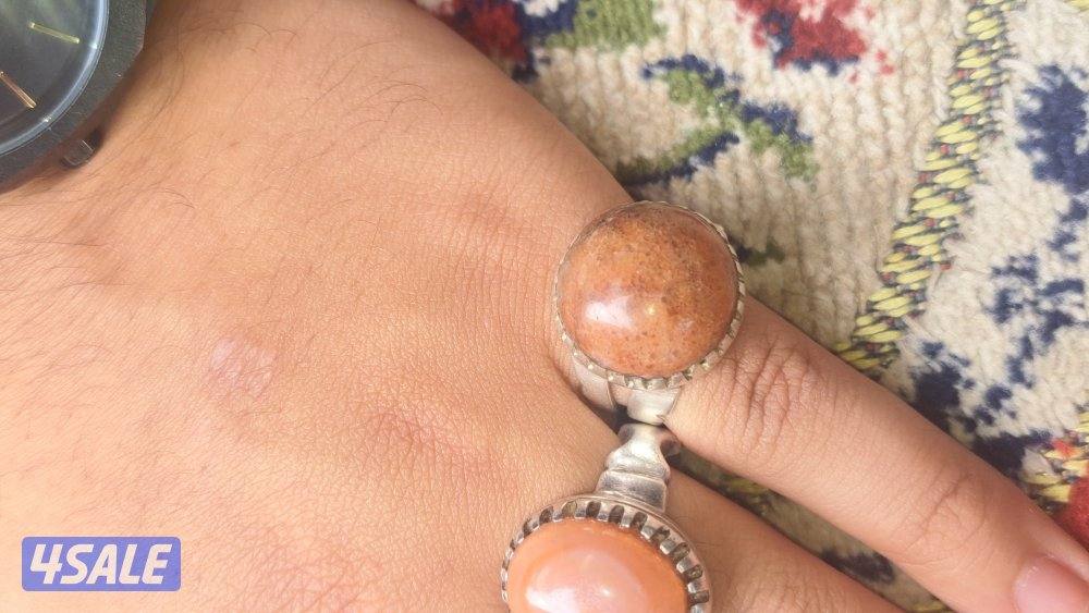 خواتم فضة عقيق يماني وسليماني فضة ثقيلة وصاحية الي ياخذهم مع بعض 401