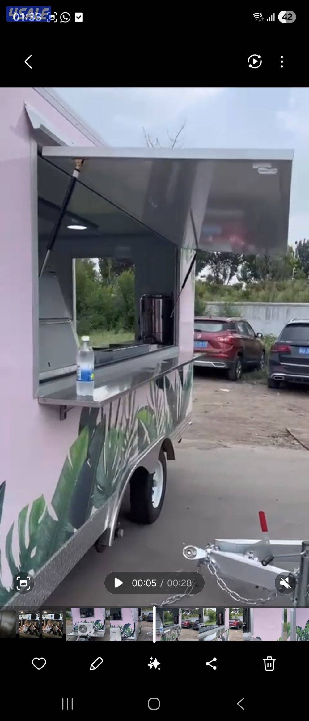 فود ترك قلص شبه جديدة للبيع الطول ٤ أمتار العرض ٢ متر2