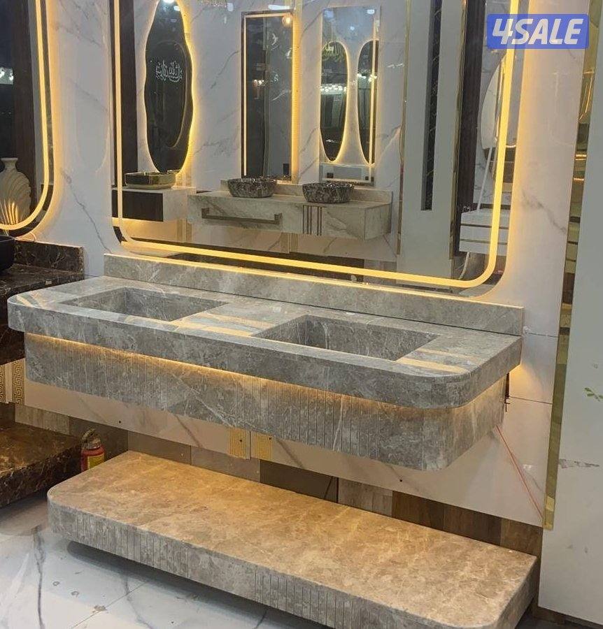 مغاسل رخام صناعي وطبيعي وطاولات اسعار ممتازه وجوده وسرعه تركيب11