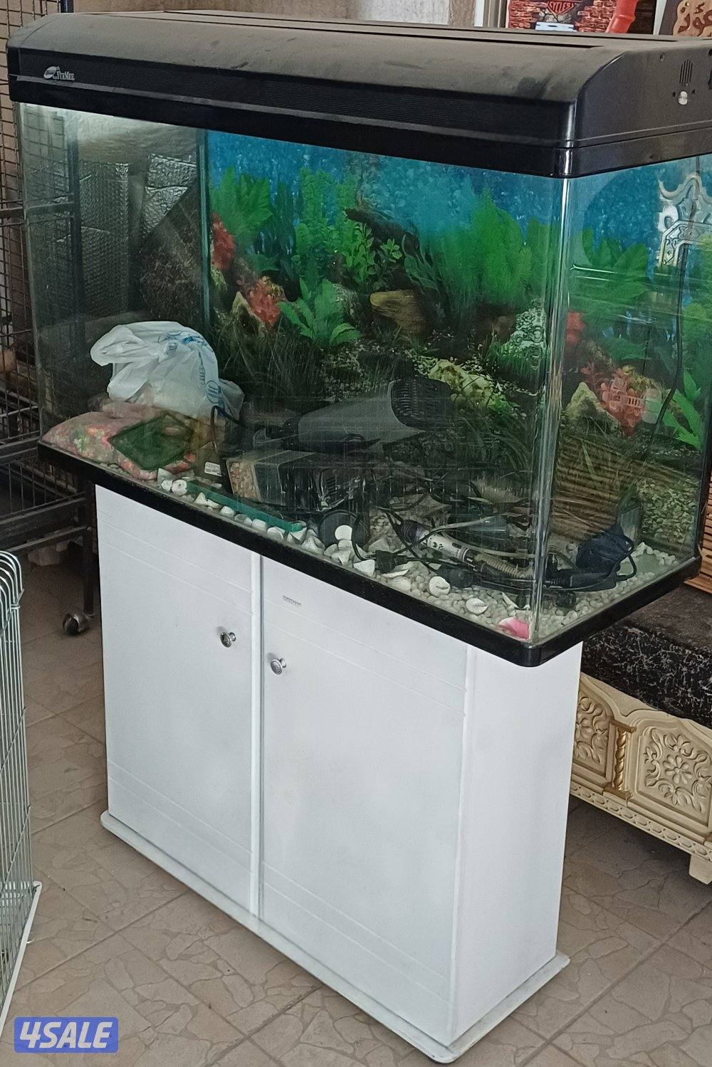 للبيع حوض سمك جديد مع كامل اغراضه1