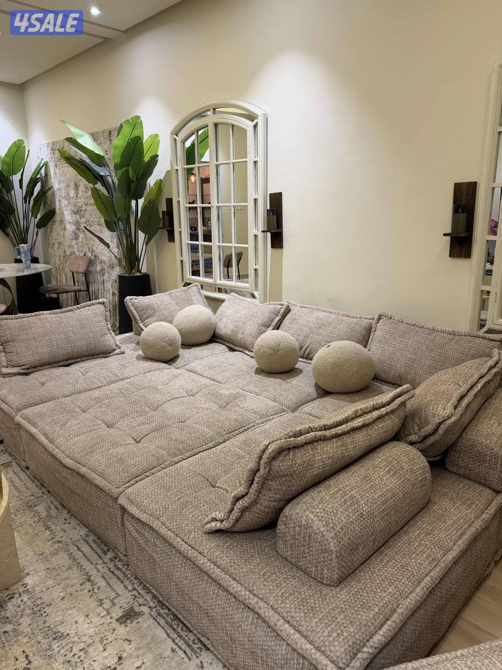 طقم كنب رمادي من هومسنتر عدد 7 قطع1