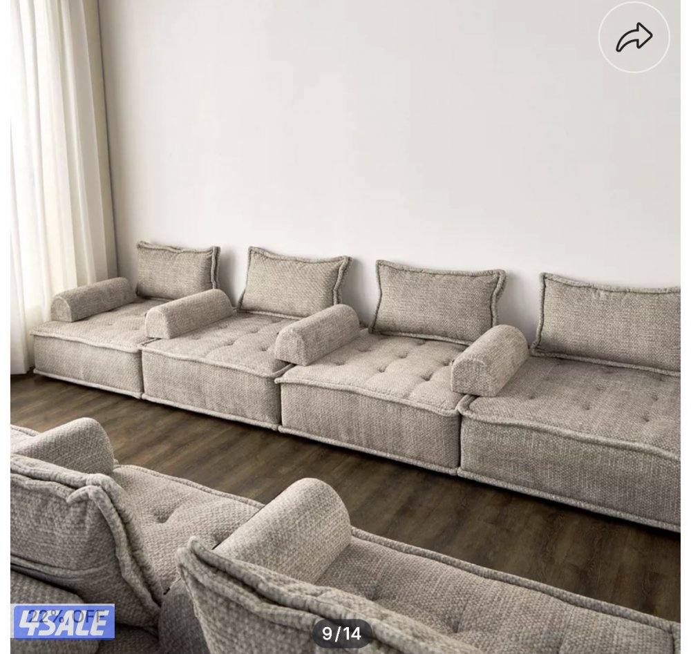 طقم كنب رمادي من هومسنتر عدد 7 قطع5