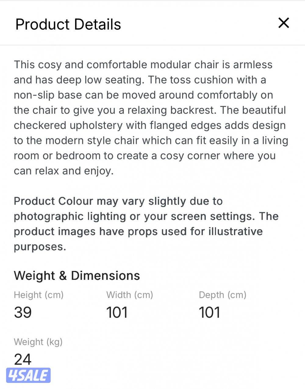 طقم كنب رمادي من هومسنتر عدد 7 قطع8