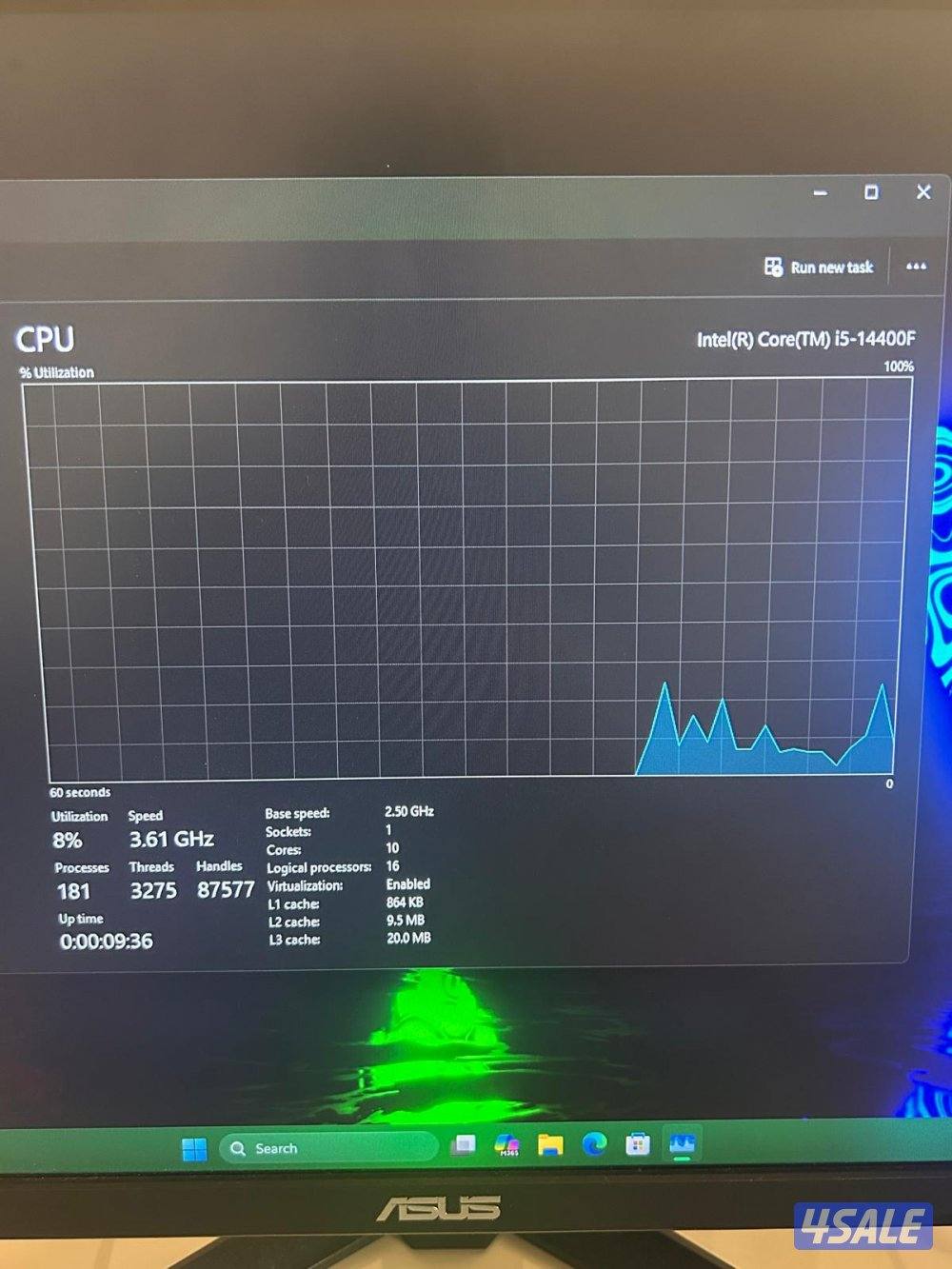 سيت اب كامل i5 14th-- كرت 4060 مع شاشه 180فريم-- ماوس و كيبورد ميكانيك8