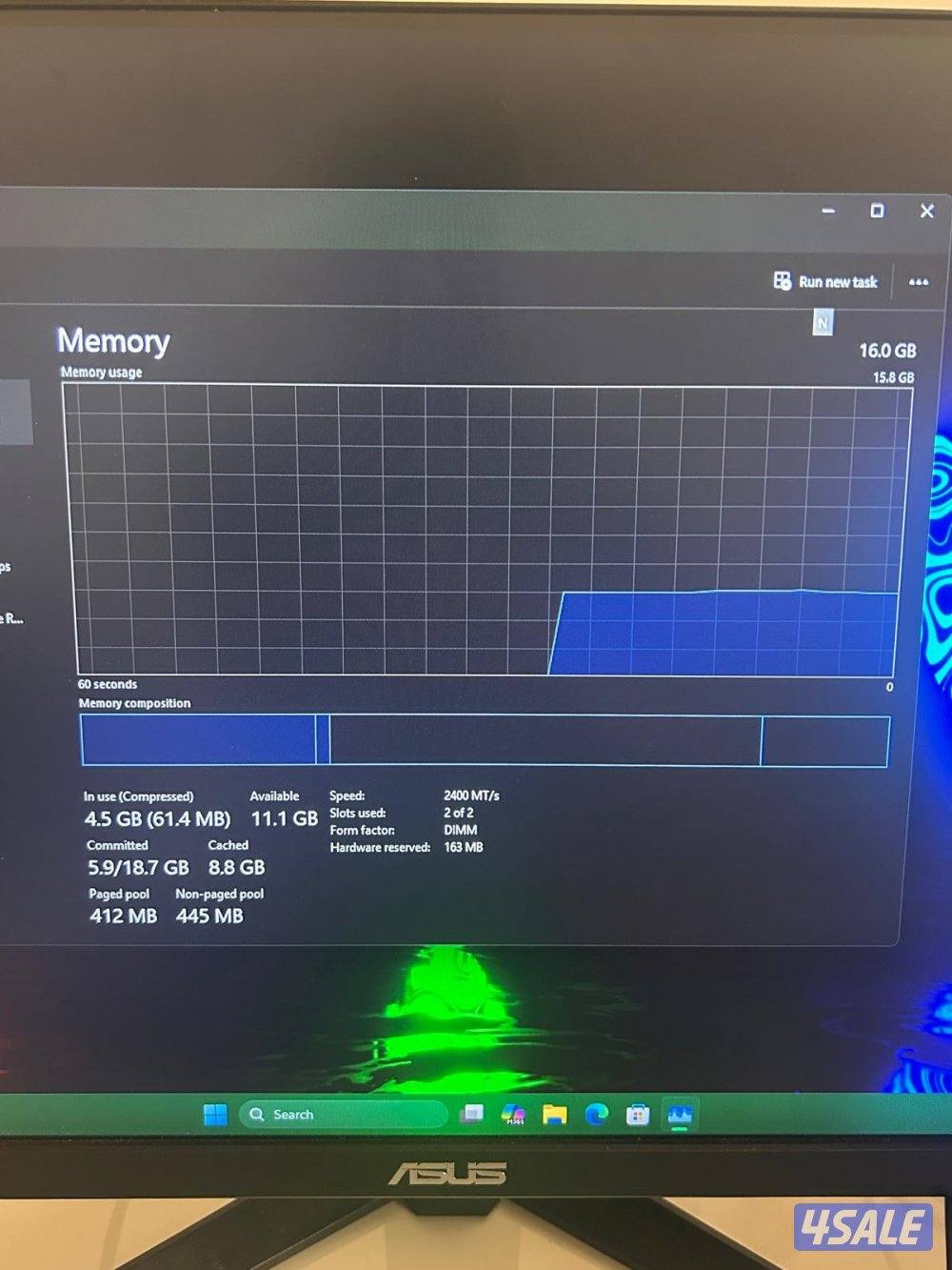 سيت اب كامل i5 14th-- كرت 4060 مع شاشه 180فريم-- ماوس و كيبورد ميكانيك12