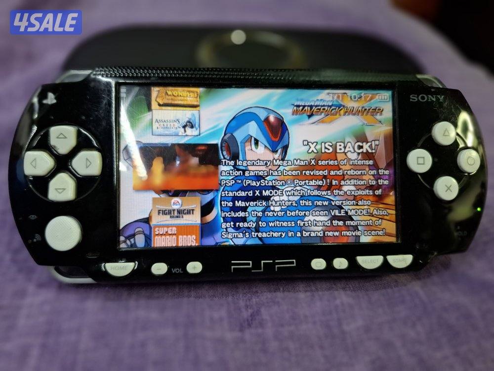 PSP SONY P1000 MODEL.BLACK& WHITE COLOR 8GB SD CARD 50GAMES7