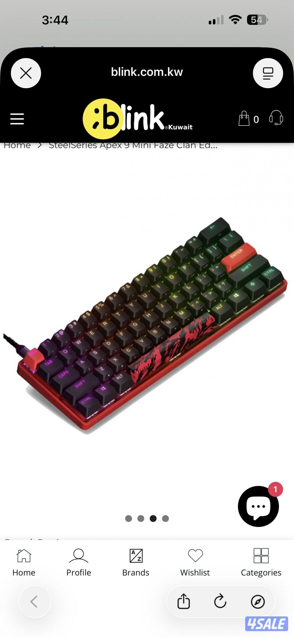 Gaming keyboard Steel series apex 9 faze edition2