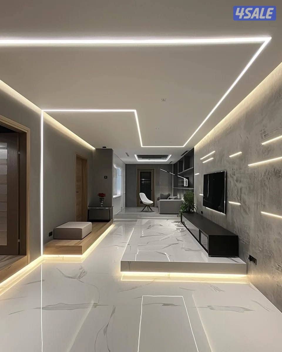 جميع اعمال الديكور جبس امبورد واسمن بورد برتشن واسقف معلقه تشطيب كامل10