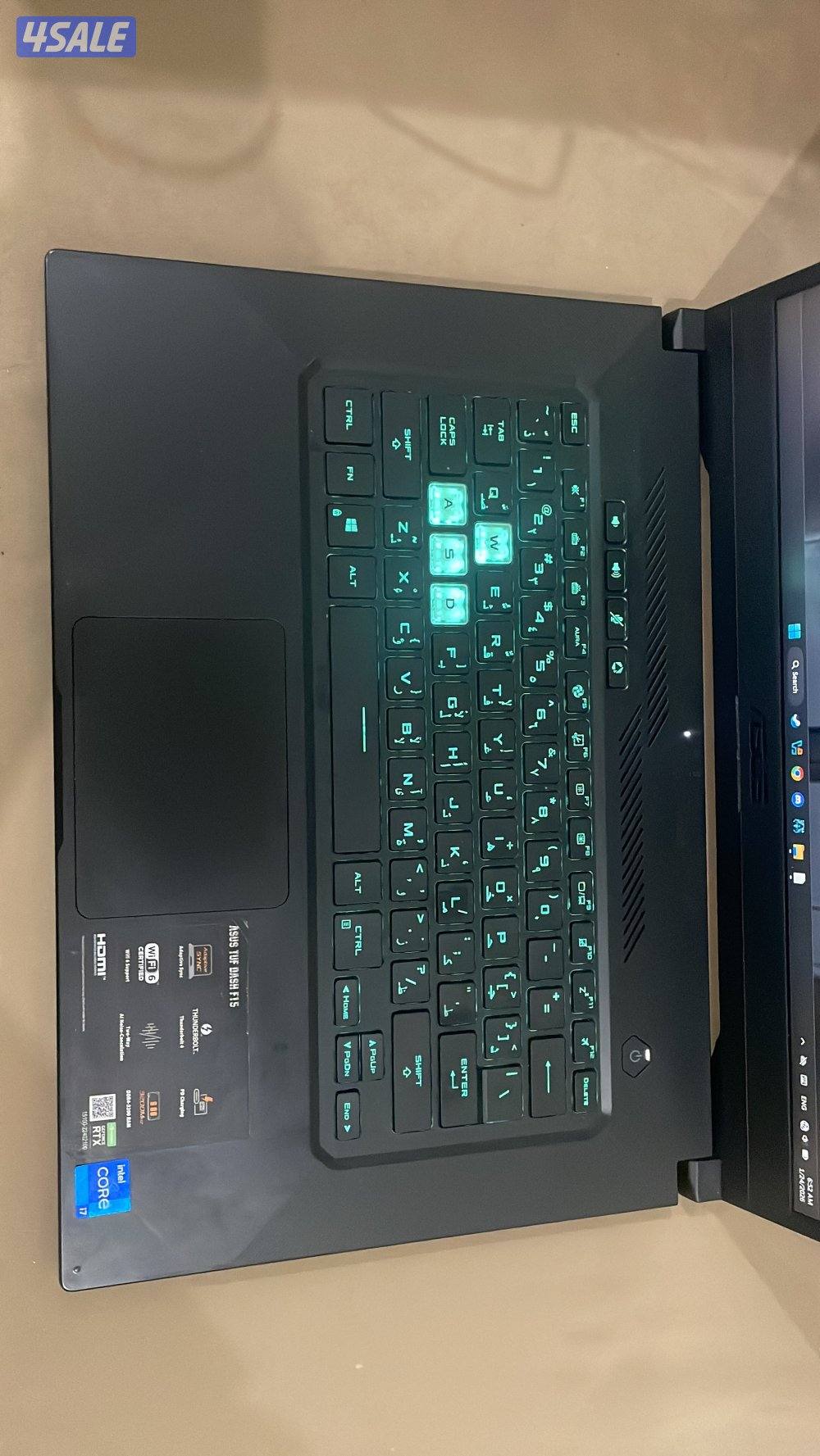 للبيع لابتوب Rtx3060 ٦قيقا كرت الشاشه1