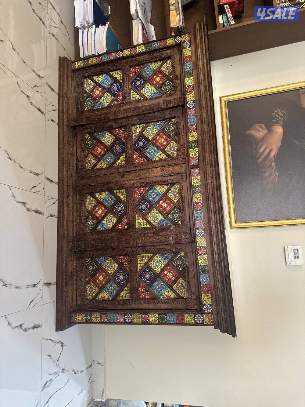 طاولة طعام وبوفيه خشب هندي فخم جدا قوي أصلي مع ٨ كراسي أنيقه مريحه9