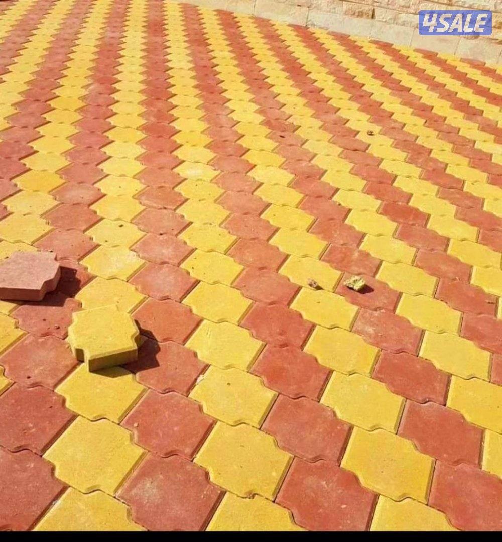 معلم بلاط..تركيب بلاط متداخل..بلاط خارجي.. معلم كاشي .12