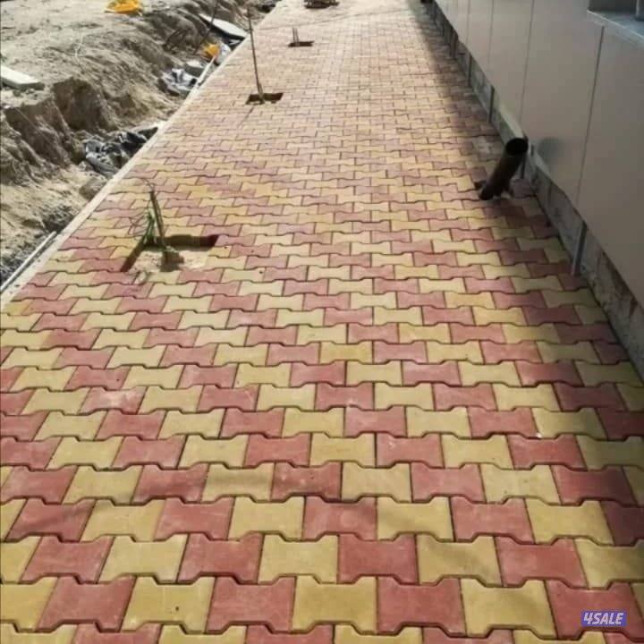 معلم بلاط..تركيب بلاط متداخل..بلاط خارجي.. معلم كاشي .14