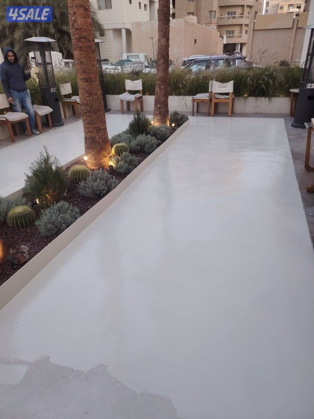 صباغ ارضيات ايبوكسى وصب ارضيات خرسانه سرداب براكن سيارات ساحات عامه2