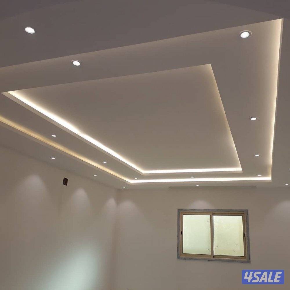 ديكور جبس بورد اسقف قواطع بارتيش جبس بورد اسمنت بورد اصباغ بديل خشب0