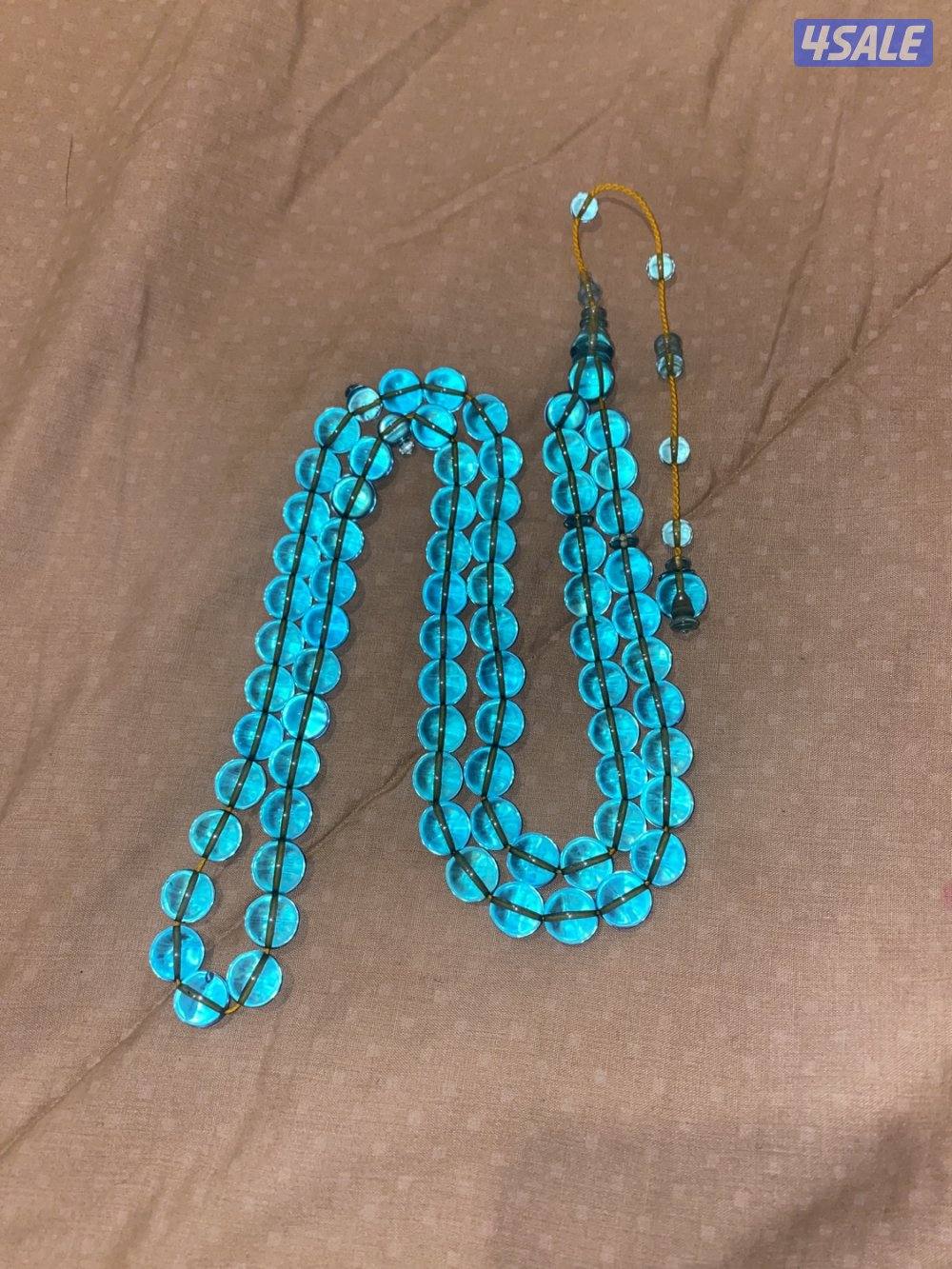 مسباح كاست أمريكي اكوامرين ١٠ملي ٧١خرزه مسباح فيه طول خراطه جملت قرصان0